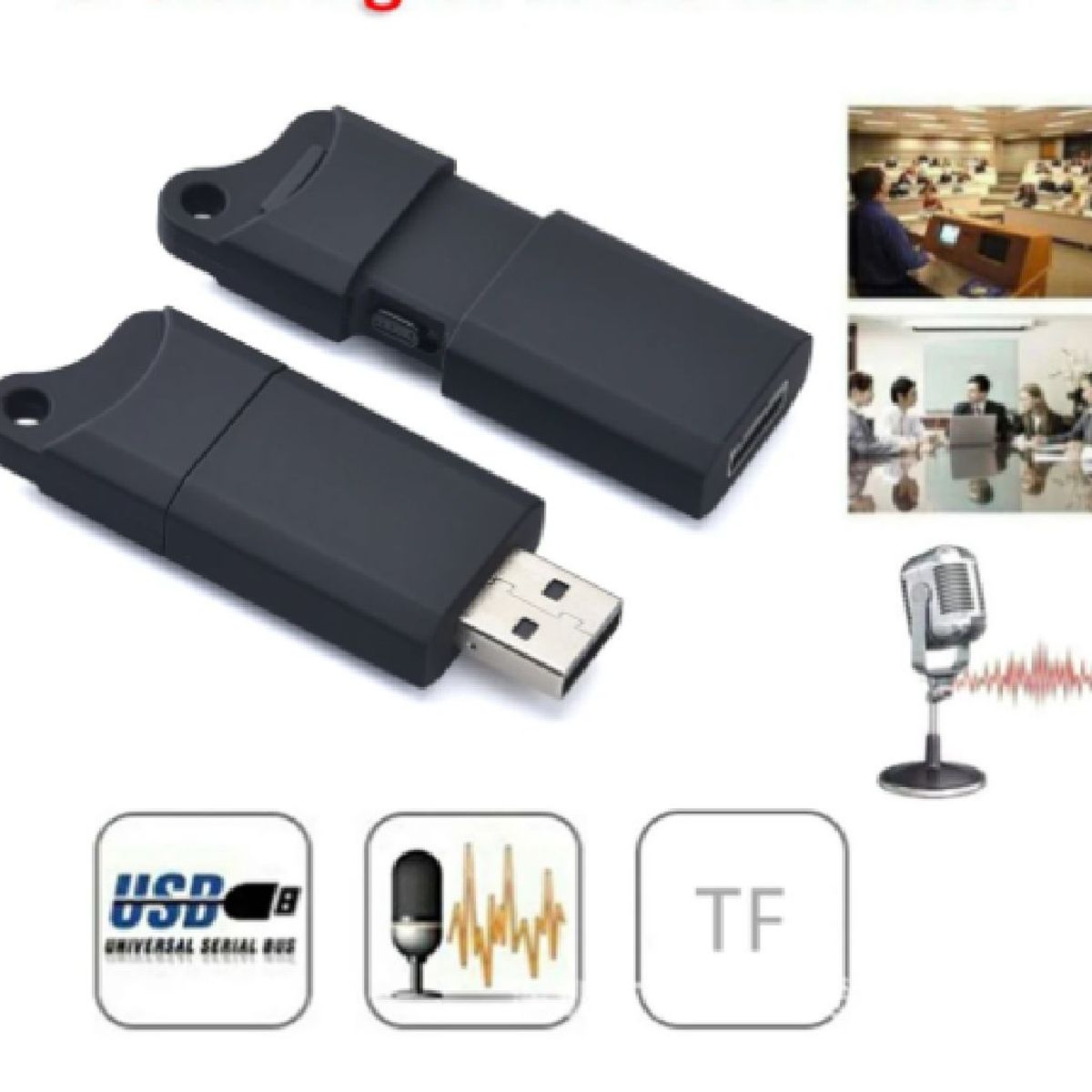 GENERICO - GRABADOR DE AUDIO ESPIA USB ELIMINACION DE RUIDO