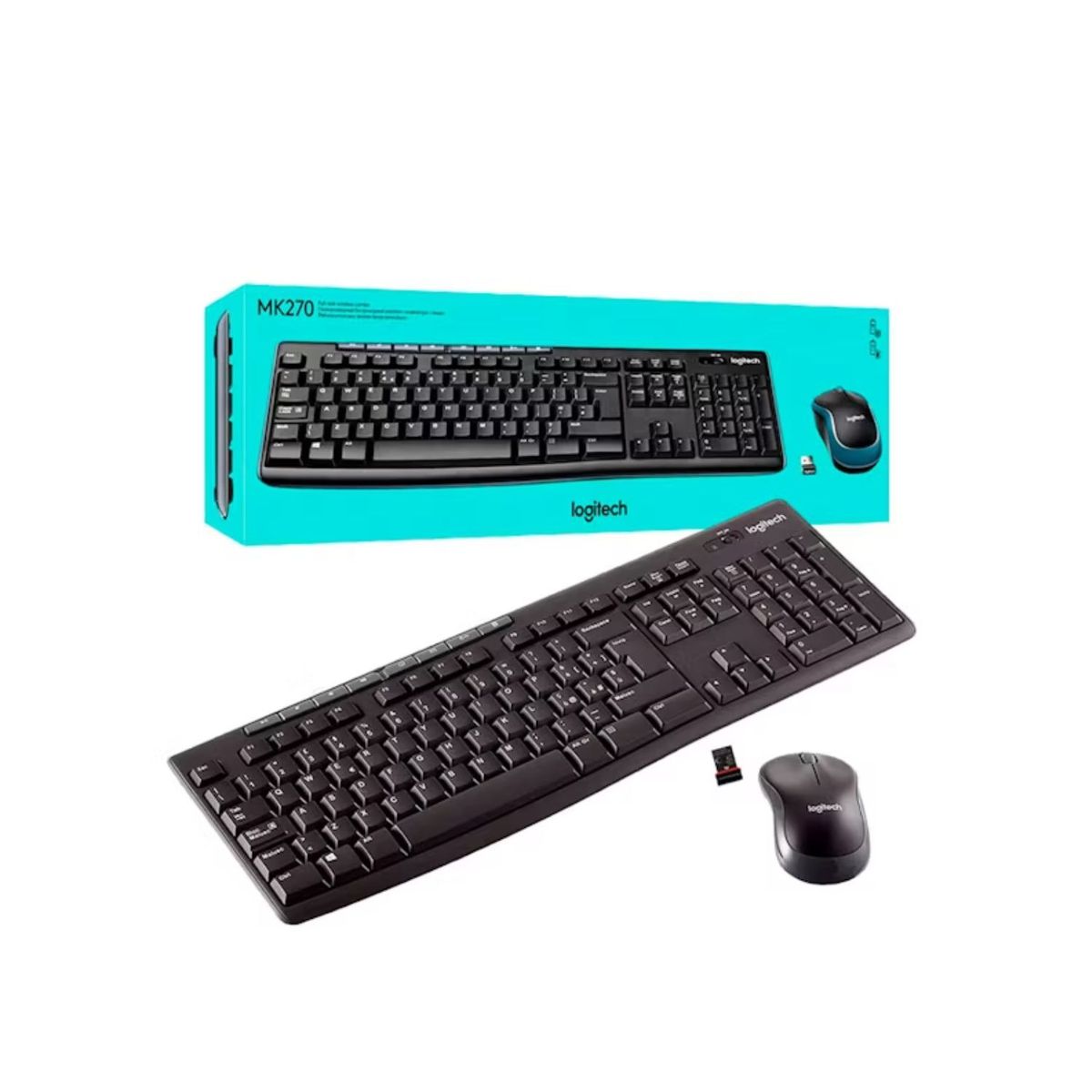 LOGITECH - TECLADO LOGITECH Y MOUSE MK270 WIRELESS USB BLACK