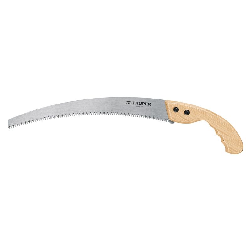 TRUPER - Serrucho de poda 14" hoja curva 6 DPP, mango madera