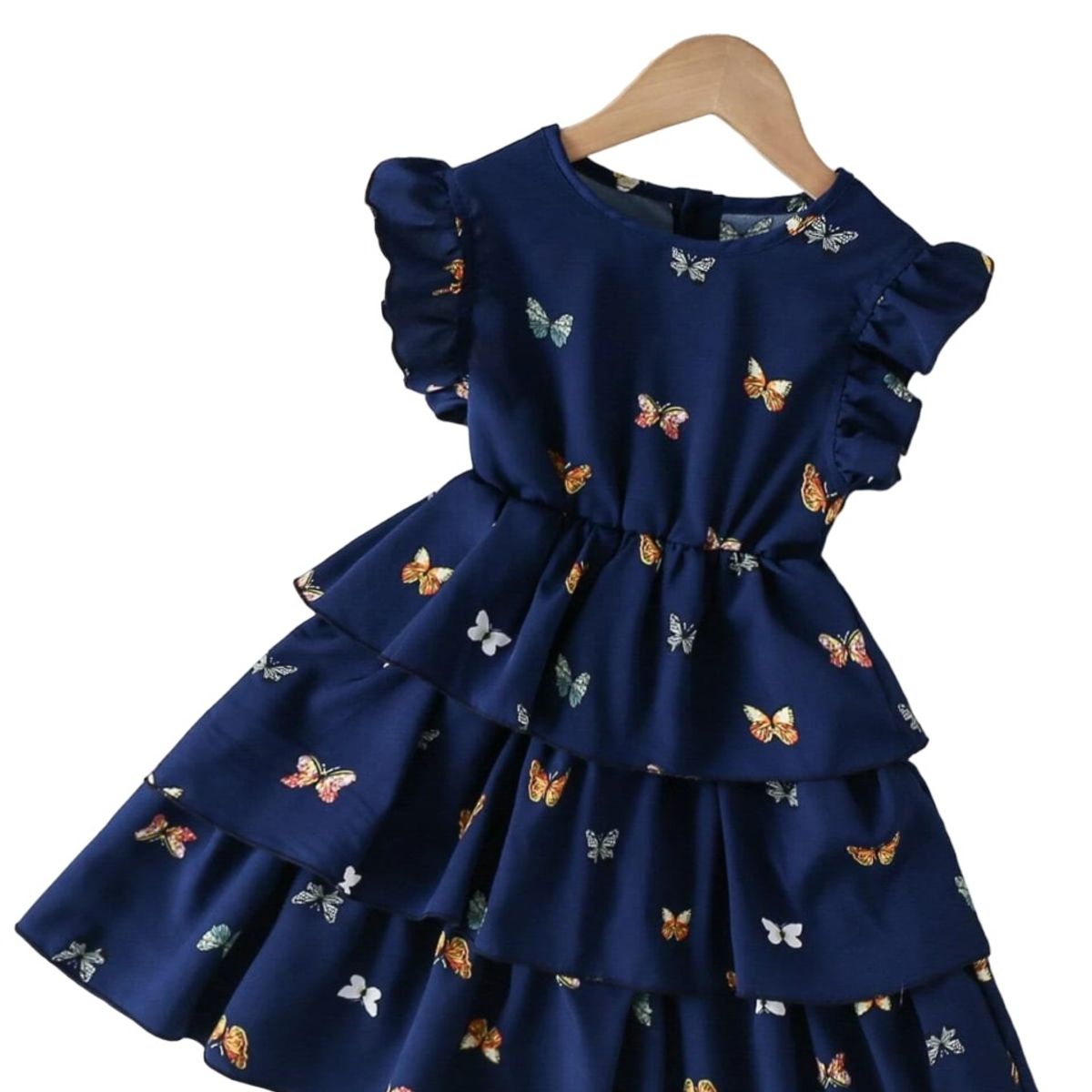 GENERICO - Vestido azul Mariposa