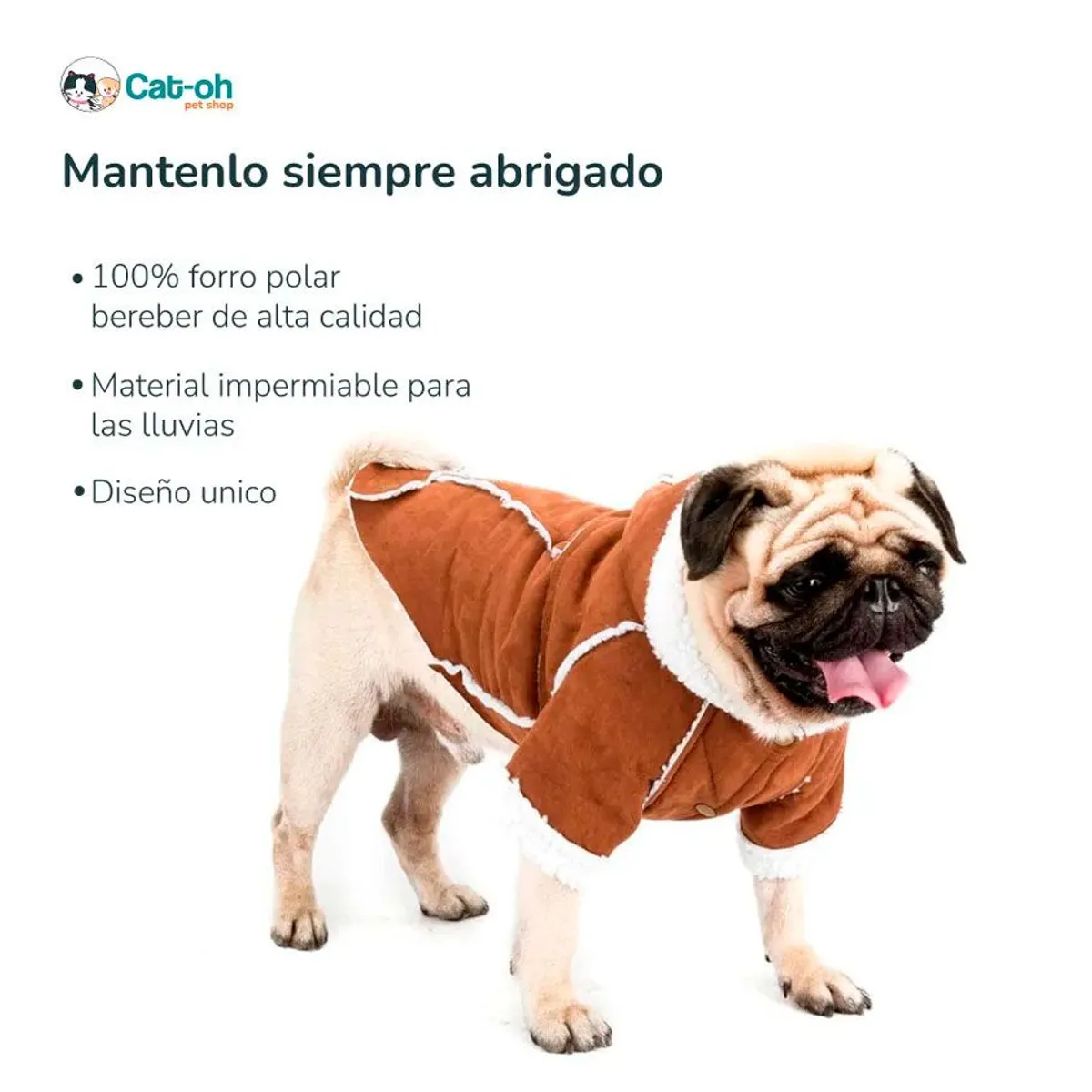 CAT OH - Ropa para perro Mi teddy dog de gamuza S