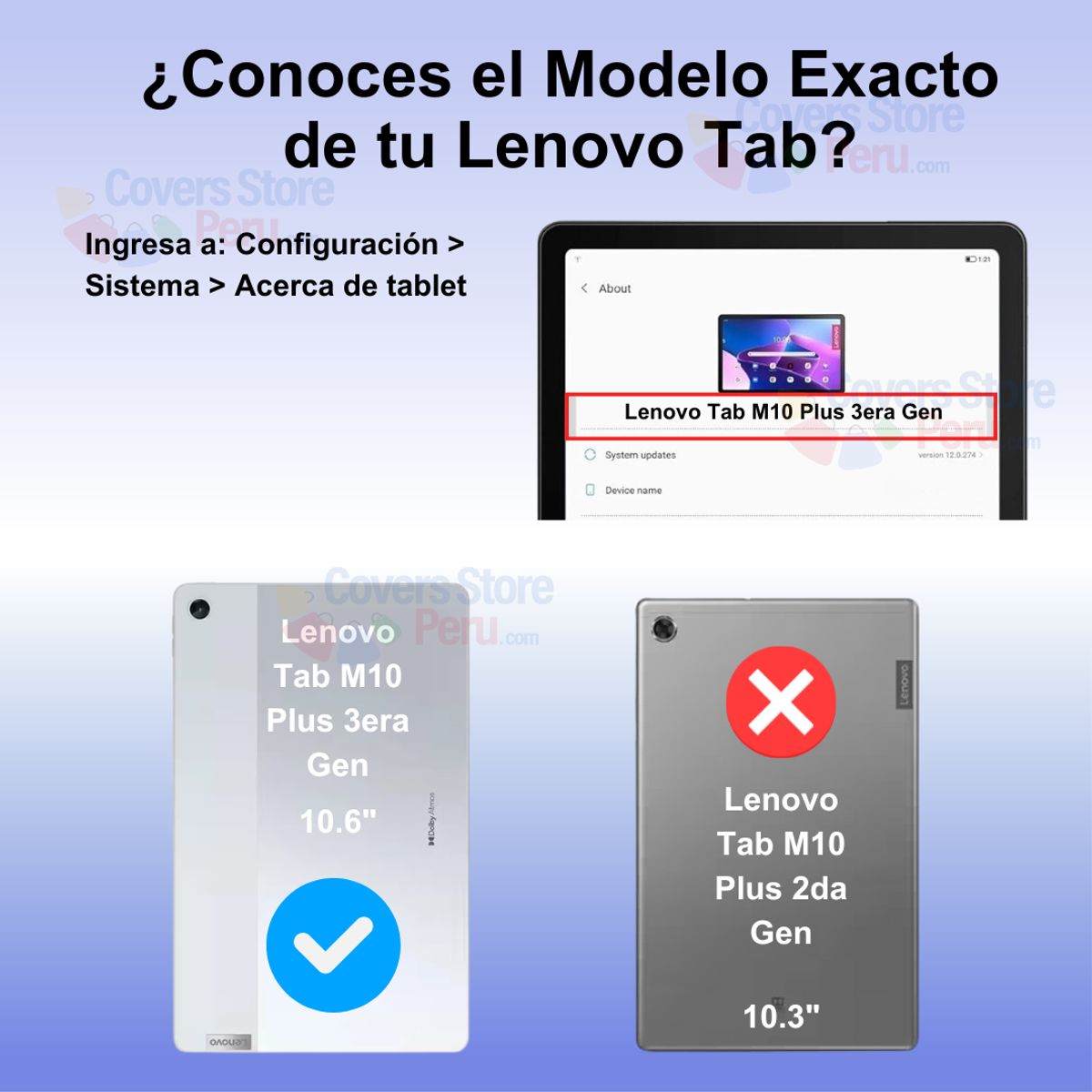 GENERICO - Funda para Lenovo Tab M10 Plus 3ra Gen 106 - TB125FU Armor Arcoiris