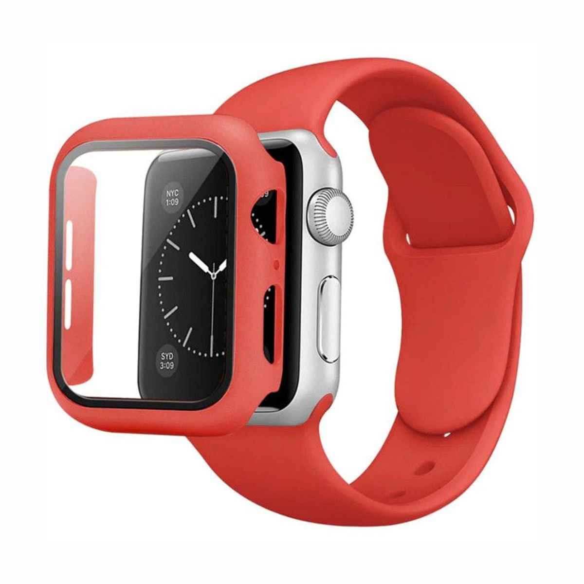 GENERICO - Bumper o Cover Para Apple Watch 38mm - Rojo