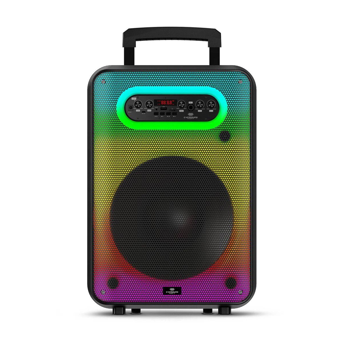 EVERSOUND - Parlante Portátil Eversound EV6012 SWINGER luces LED Bocina de 12”