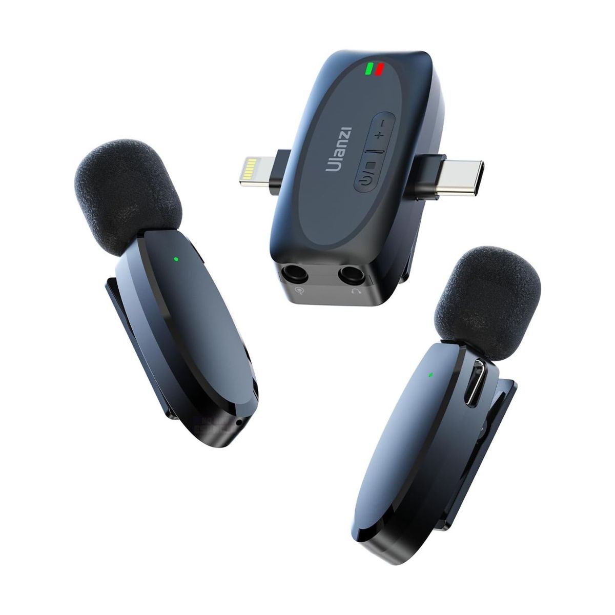 ULANZI - Kit 2 Microfonos Inalambricos ULANZI V6 iPhone Usb-C Cámara Pro 3 en 1