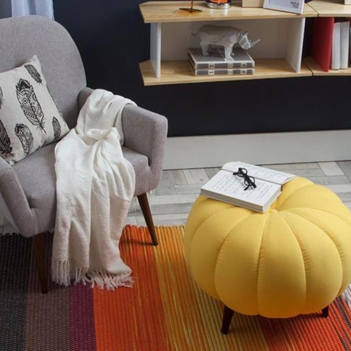 GENERICO - Puff Pump Amarillo Decoban Hogar