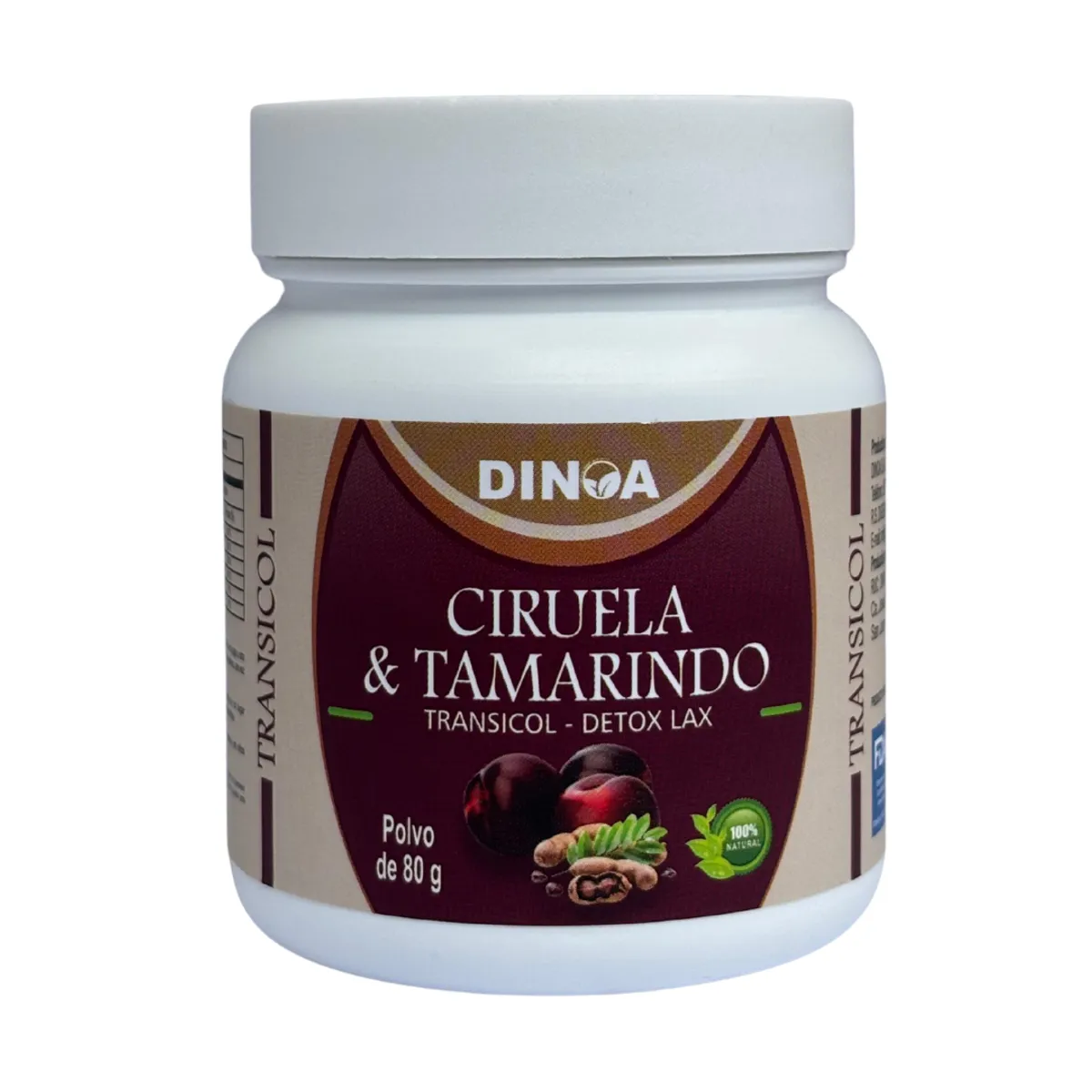 DINOA - Ciruela & Tamarindo Pote de 80gr Dinoa- Detox- Salud Digestiva
