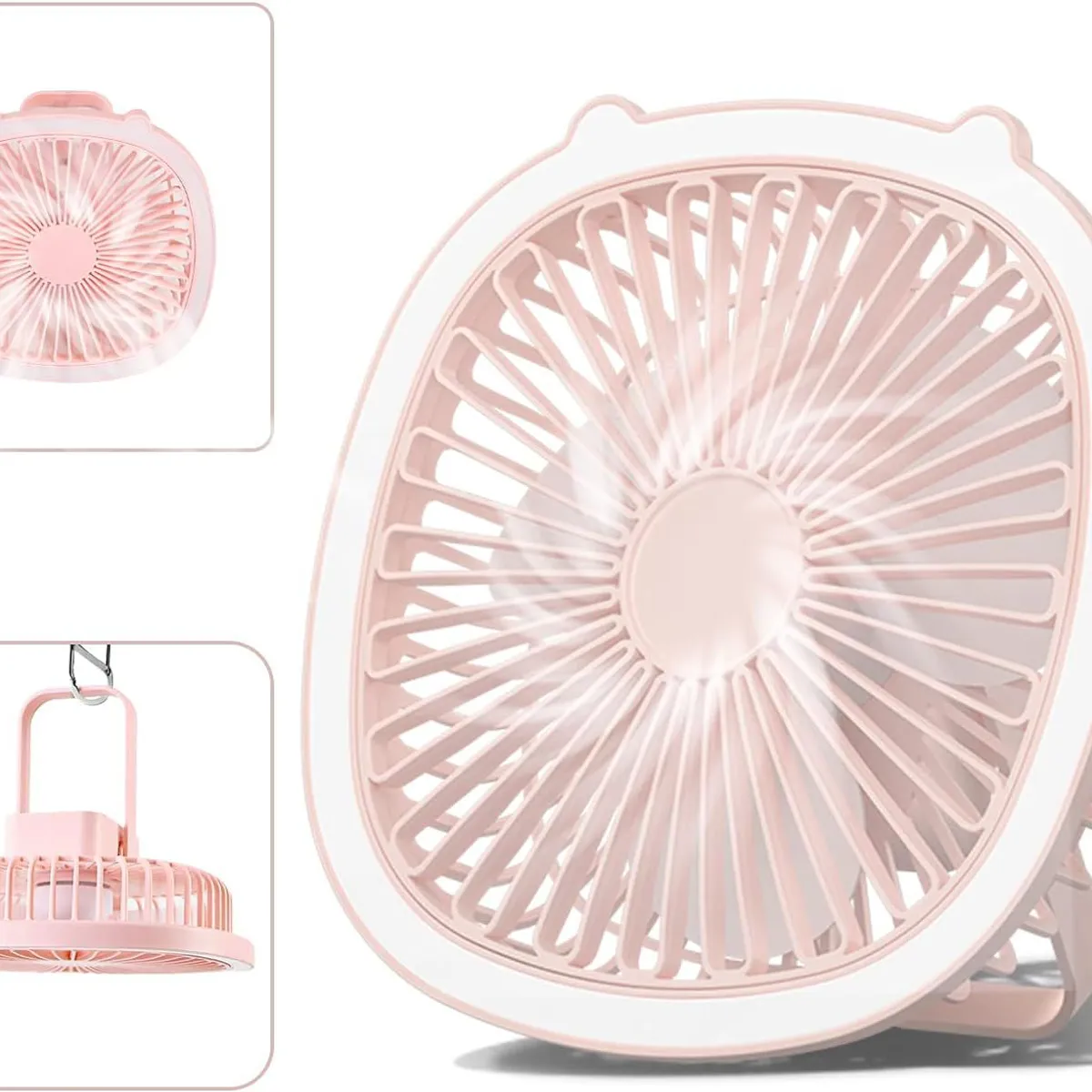 GENERICO - foco Ventilador  portátil  Operación silenciosa rosado