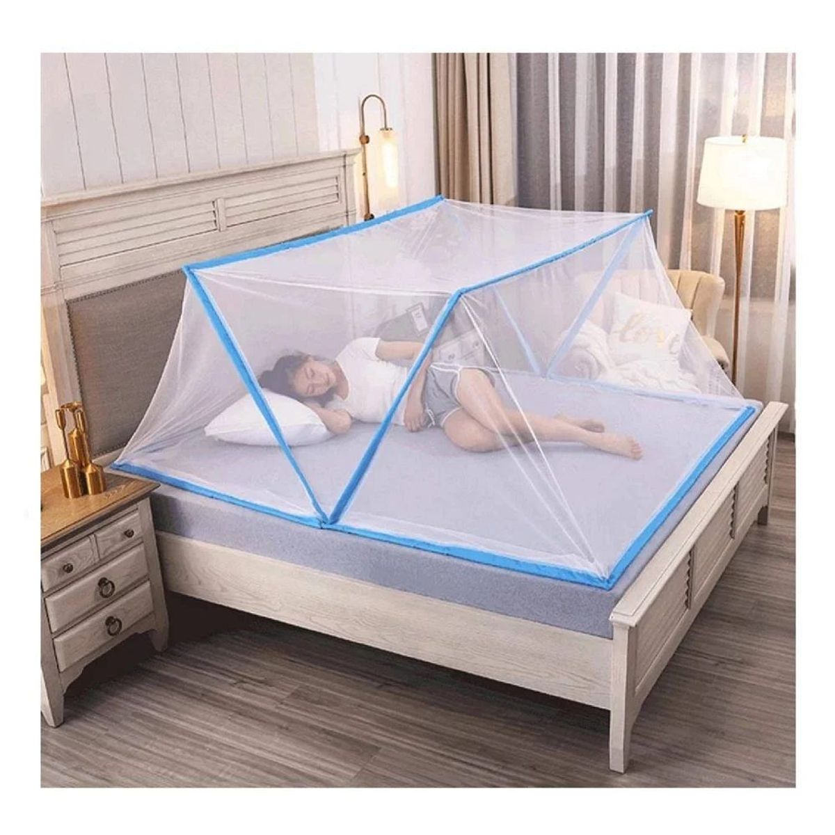 GENERICO - Mosquitero Plegable Para Cama De 2 Plazas