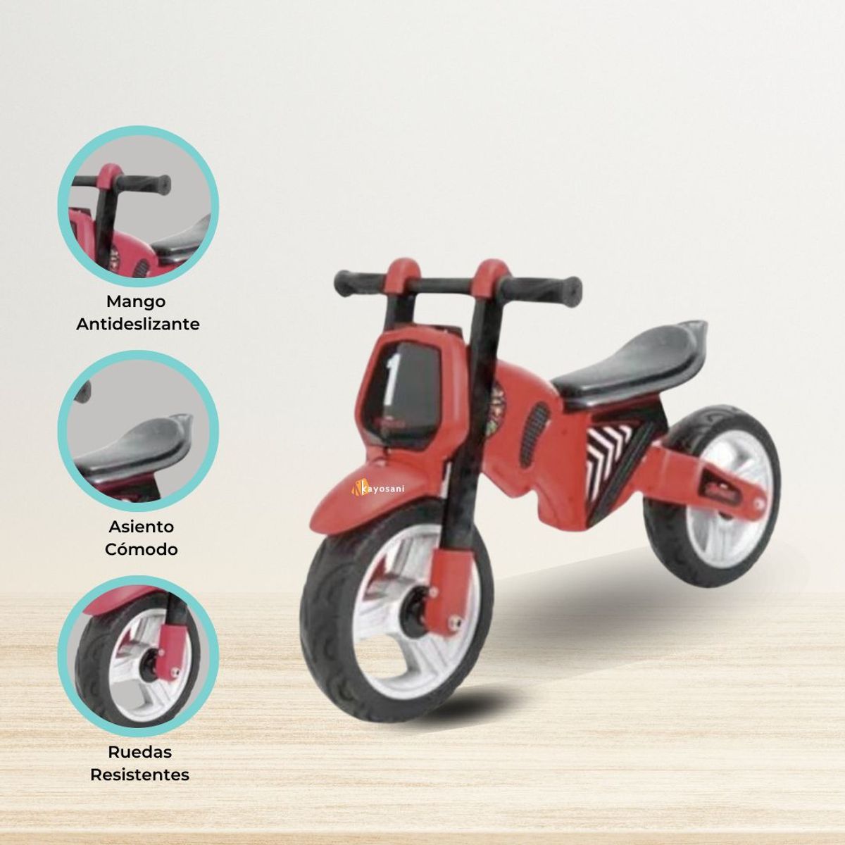 CUZKA - Bicicleta de Balance para Niños «ZERO» Red