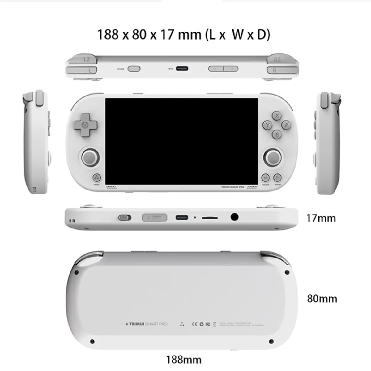VENUS MIA - Consola portátil de código abierto - 4.96 pulgadas - Blanco - 256G