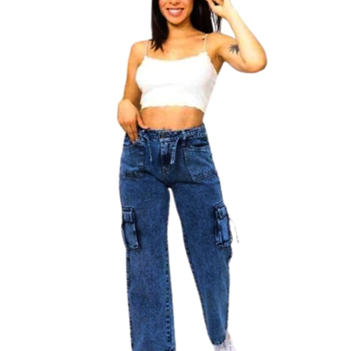 GENERICO - PANTALON  CARGO BAGGY JEAN