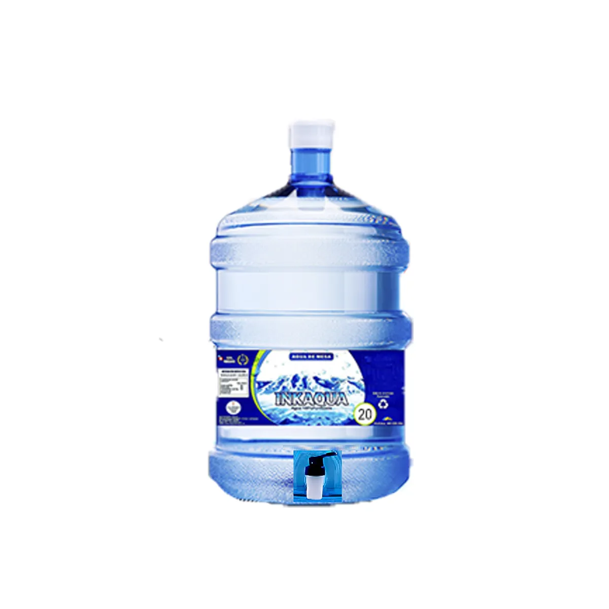 INKAQUA - AGUA DE MESA  INKAQUA 100% PURIFICADA Y OZONIZADA   + BIDON  DE 20L CON CAÑO