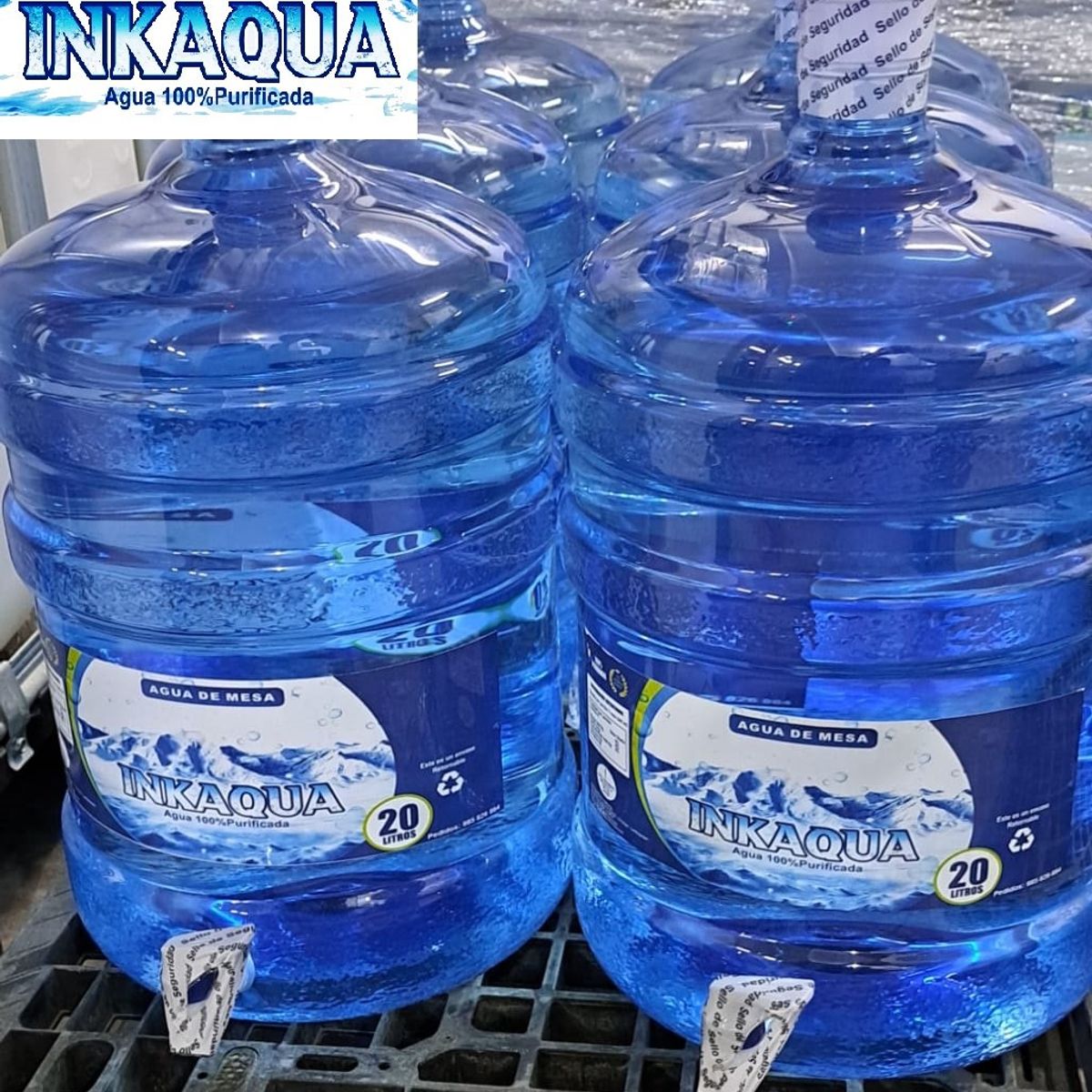 INKAQUA - AGUA DE MESA  INKAQUA 100% PURIFICADA Y OZONIZADA   + BIDON  DE 20L CON CAÑO