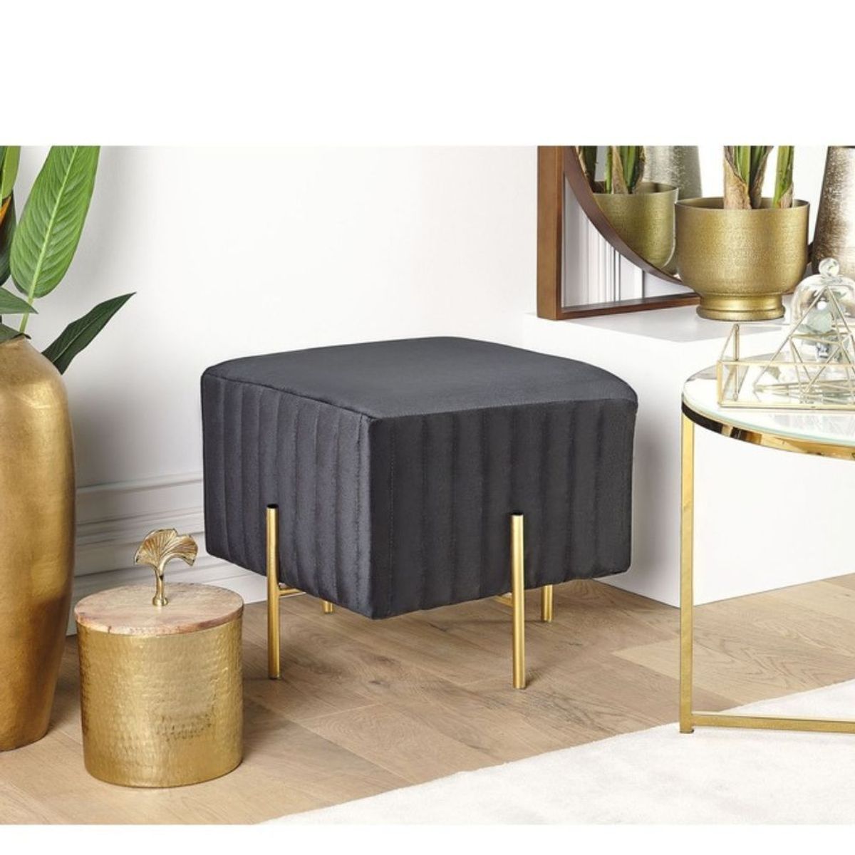 GENERICO - Puff Mila Negro Decoban Hogar