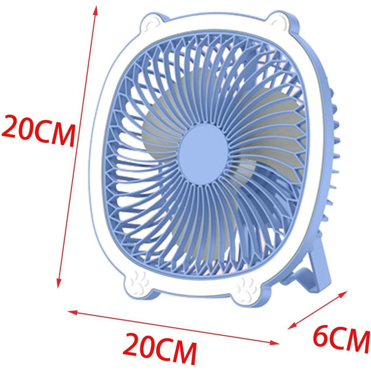 GENERICO - ventilador lampara 3 velocidades celeste