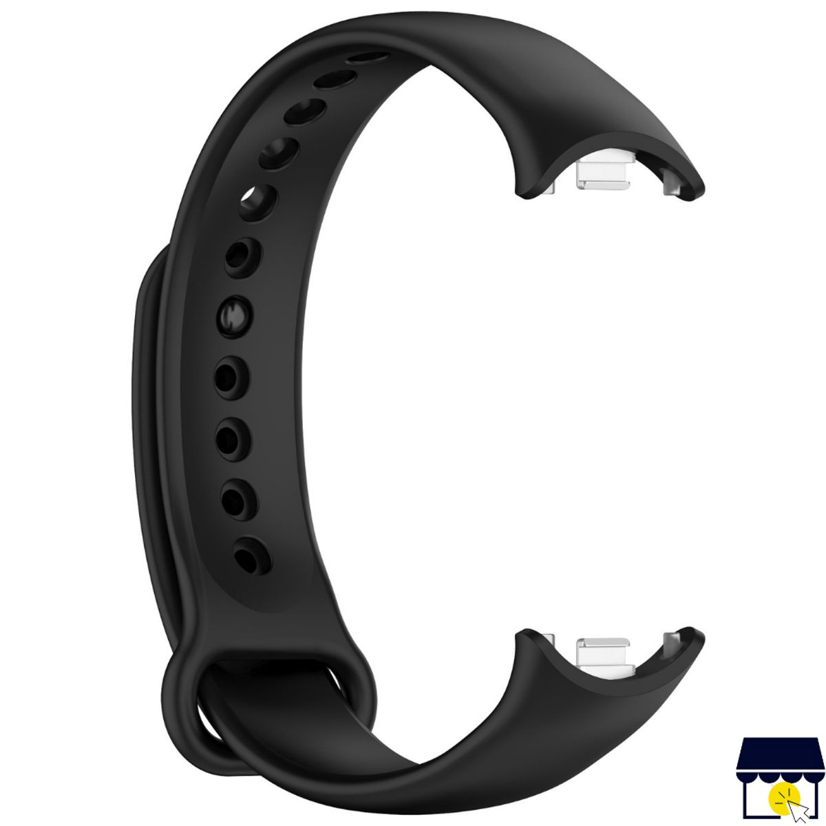 GENERICO - Correa de silicona para Xiaomi Mi Band 8 / 9 / 10 + Mica - Negro