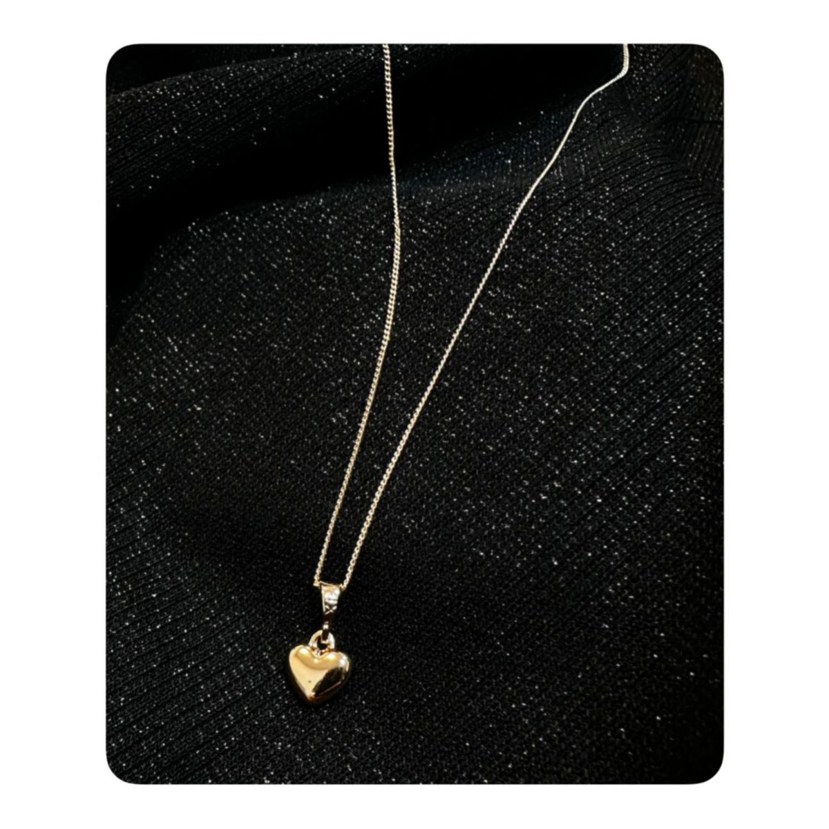 GENERICO - Collar Acero con dije - Corazon Full - Dorado