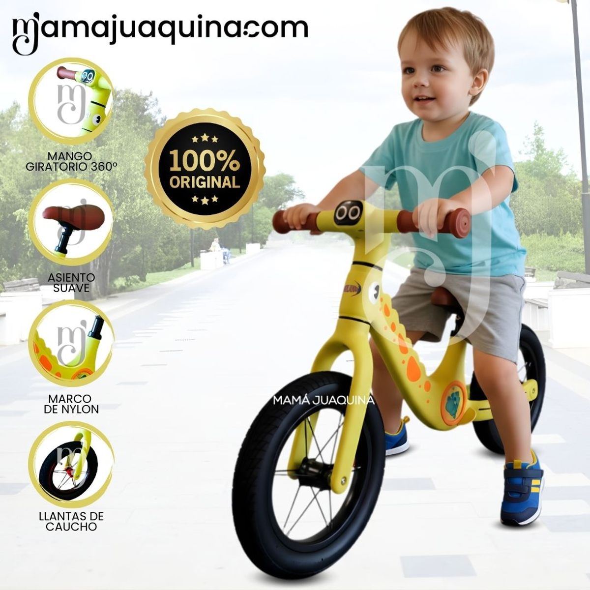 Velox - Bicicleta de Equilibrio «ASTRO KID» Edición Limitada Limón