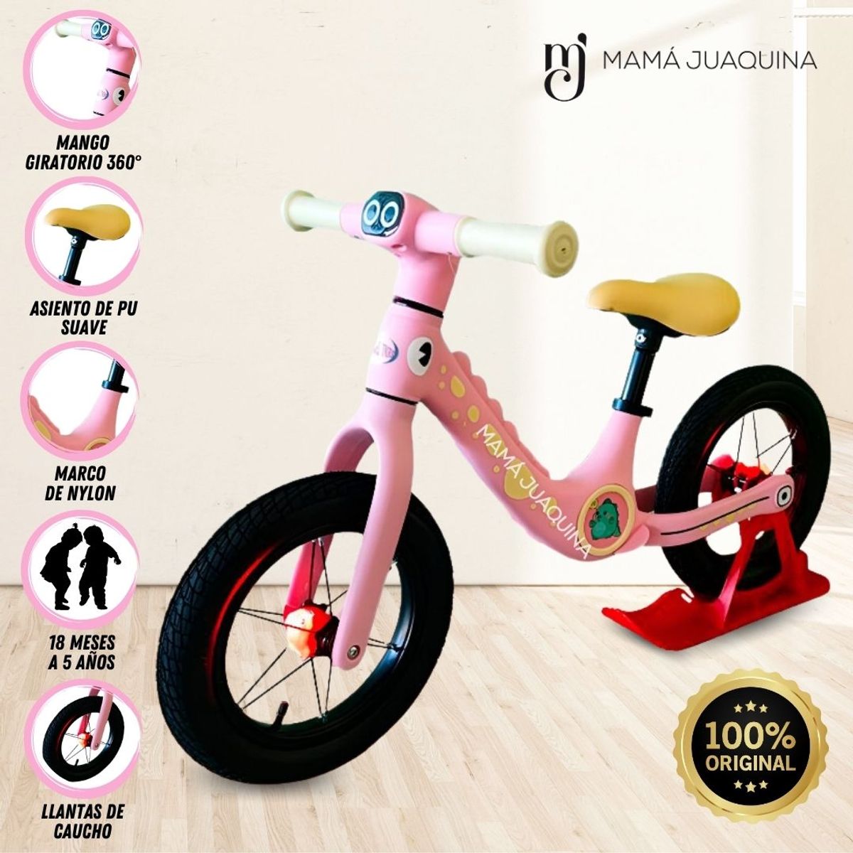IMPORTADO MC - Bicicleta de Equilibrio «ASTRO KID» Edición Limitada Rosado