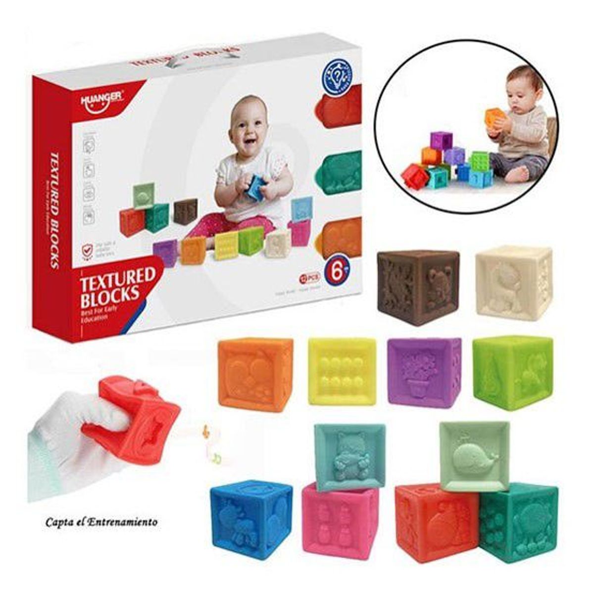 HUANGER - SET CON BLOQUES DINAMICOS PARA EL BAÑO DEL BEBE