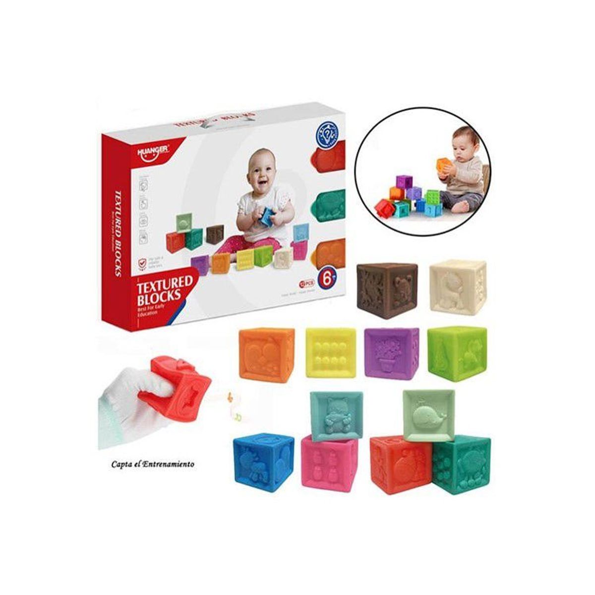 HUANGER - SET CON BLOQUES DINAMICOS PARA EL BAÑO DEL BEBE