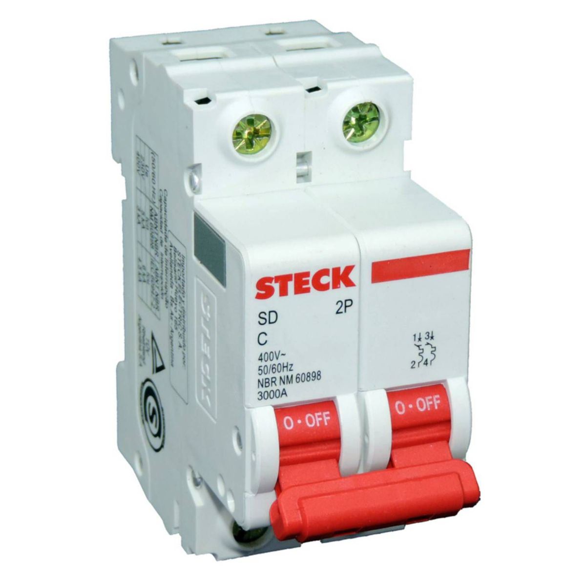 STECK - Interruptor Termomagnético Steck 2x32A  10KA  415VAC