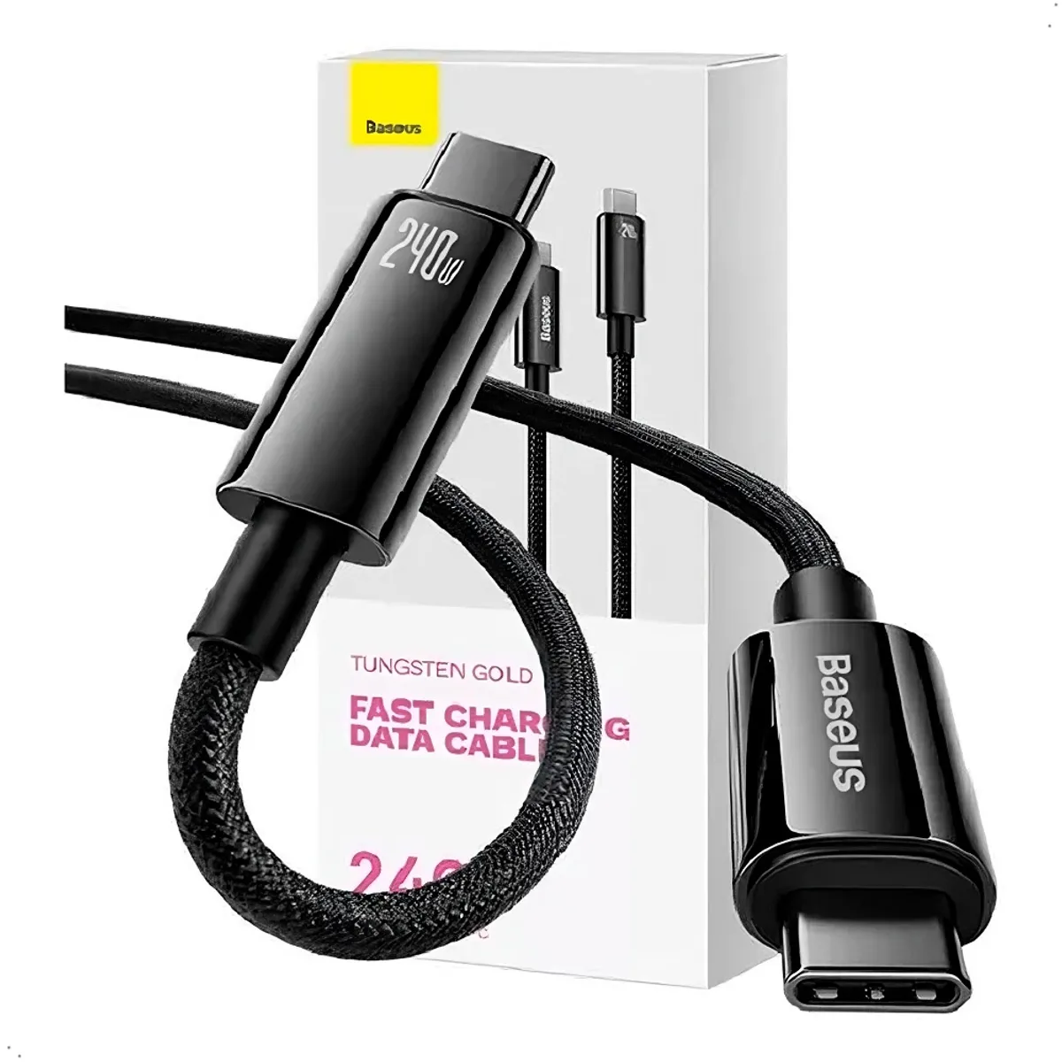 BASEUS - Cable Baseus 240w Usb Tipo C a C de 3 metros Carga Rapida