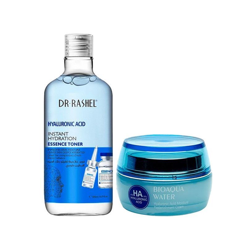 BIOAQUA - Crema Hidratante + Tonico Facial con Acido Hialuronico