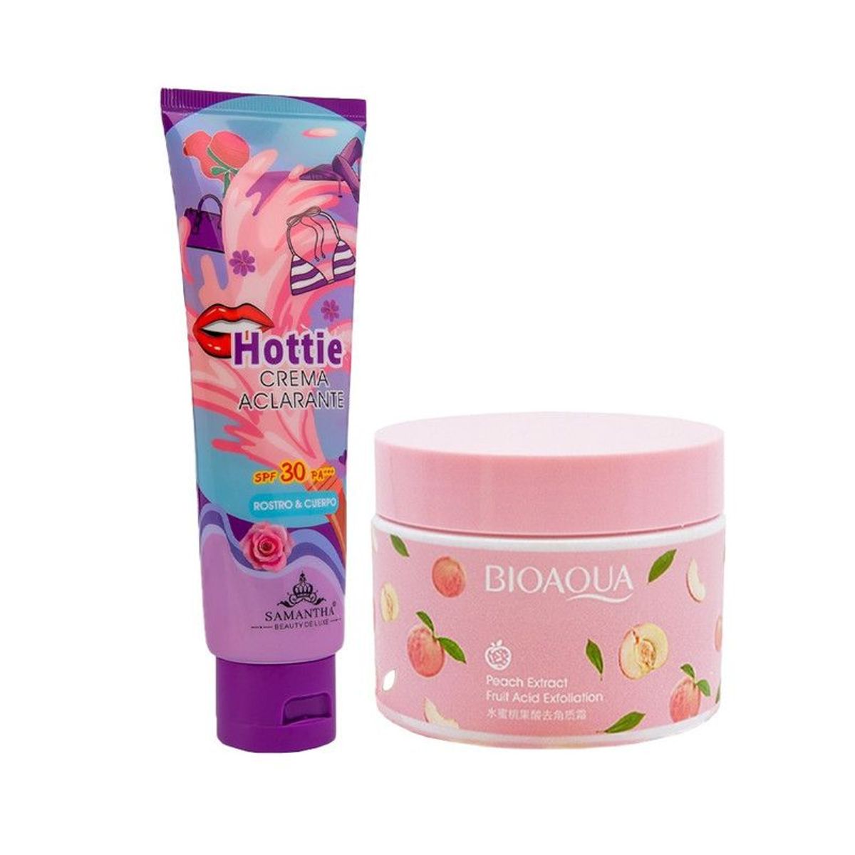 BIOAQUA - Gel Exfoliante de Durazno + Crema Aclarante Hottie
