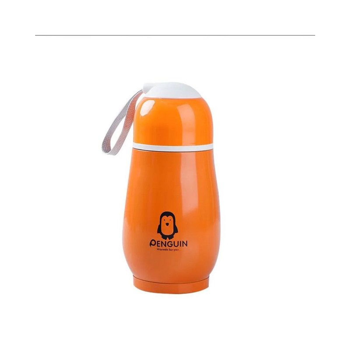 IMPORTADO MC - Mini Termo Pingüino Colorido Para Niños (Naranja)