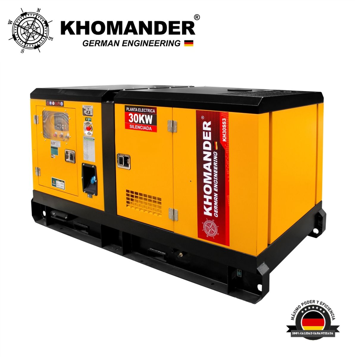 KHOMANDER - GENERADOR PETROLERO ENCAPSULADO 30KW TRIFASICO - KHOMANDER