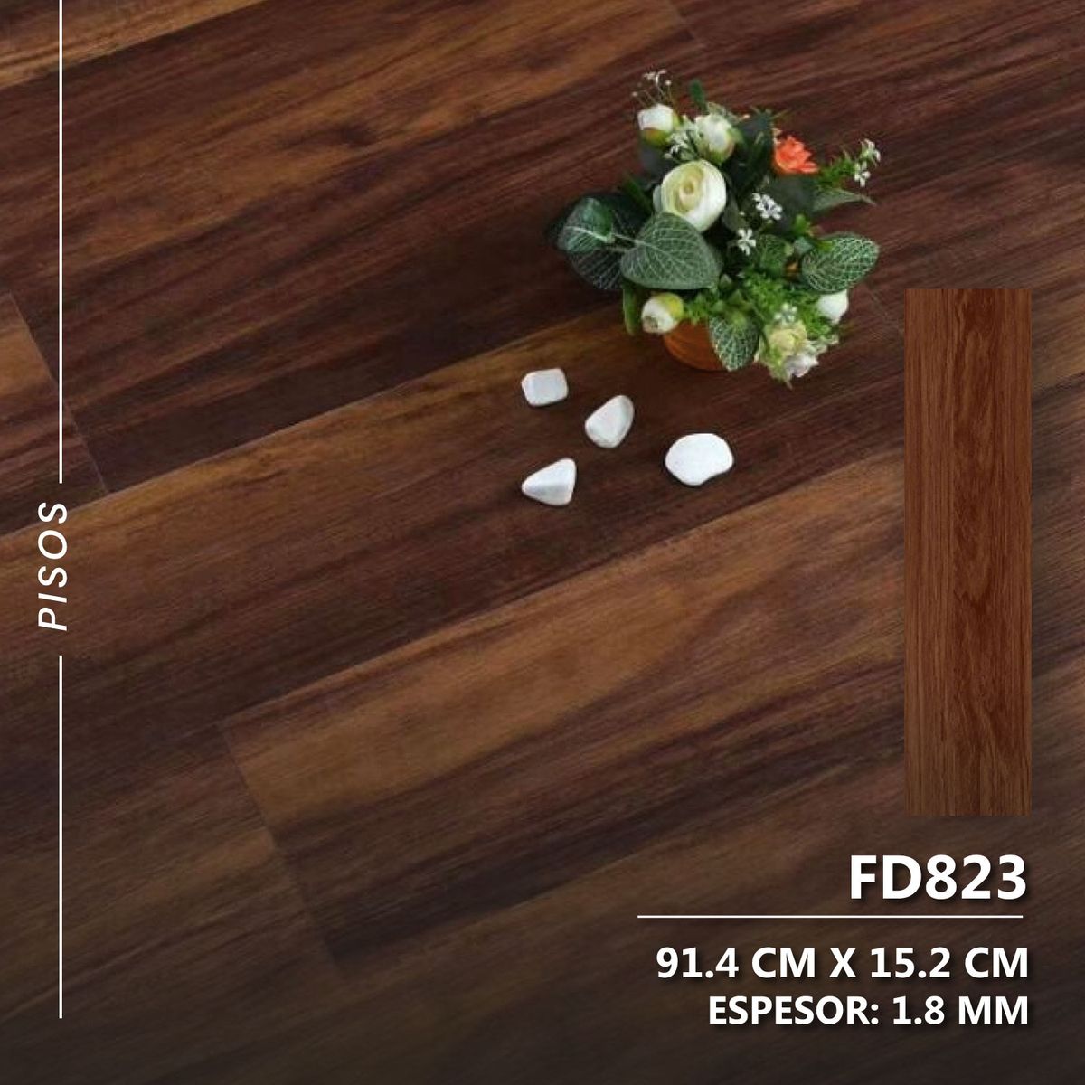 DECOKASA - Piso Vinilico PVC Autoadhesivo 3D 5m2 - FD823