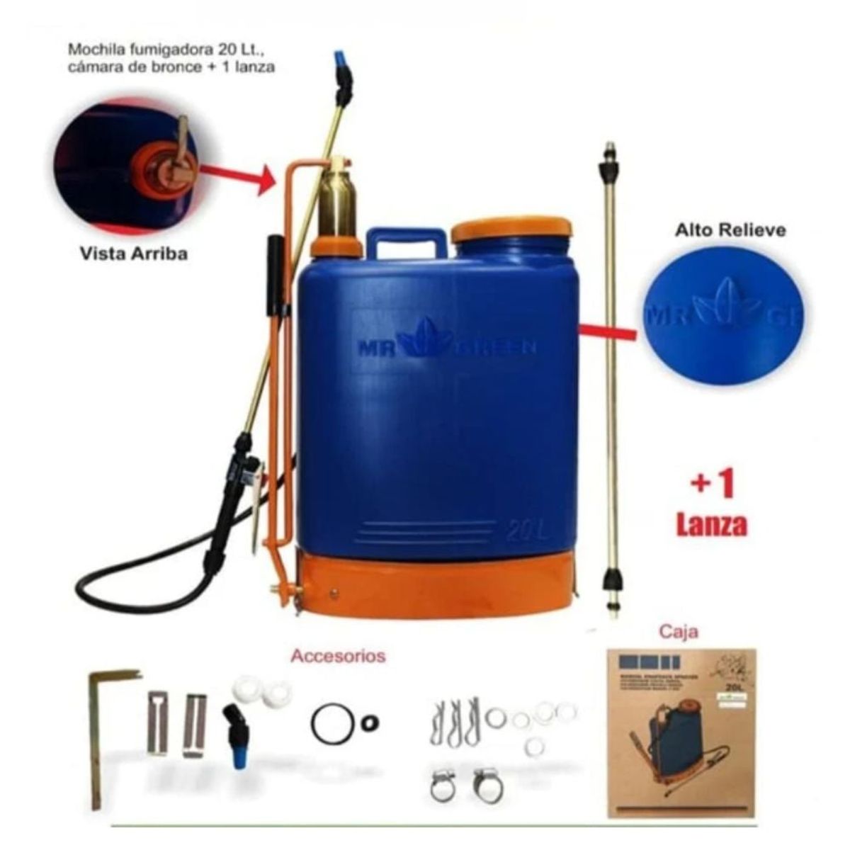 GENERICO - Mochila Fumigadora 20 Litros Cámara de Bronce - Mr Green