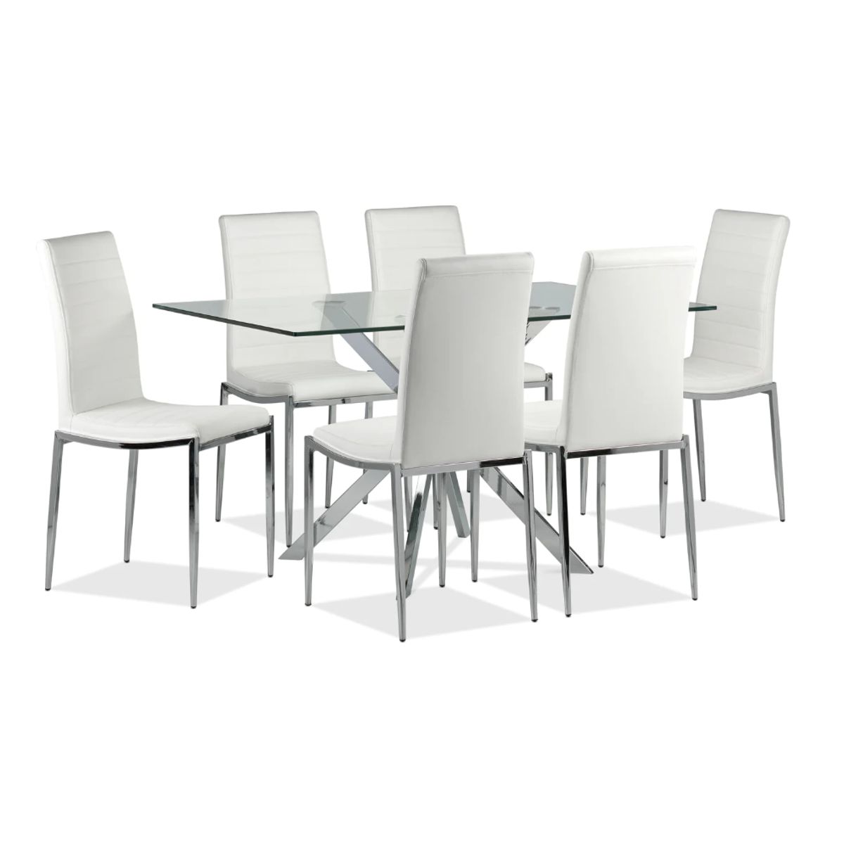 CENTRAL DECCO - COMEDOR 6 SILLAS GLASGOW BLANCO