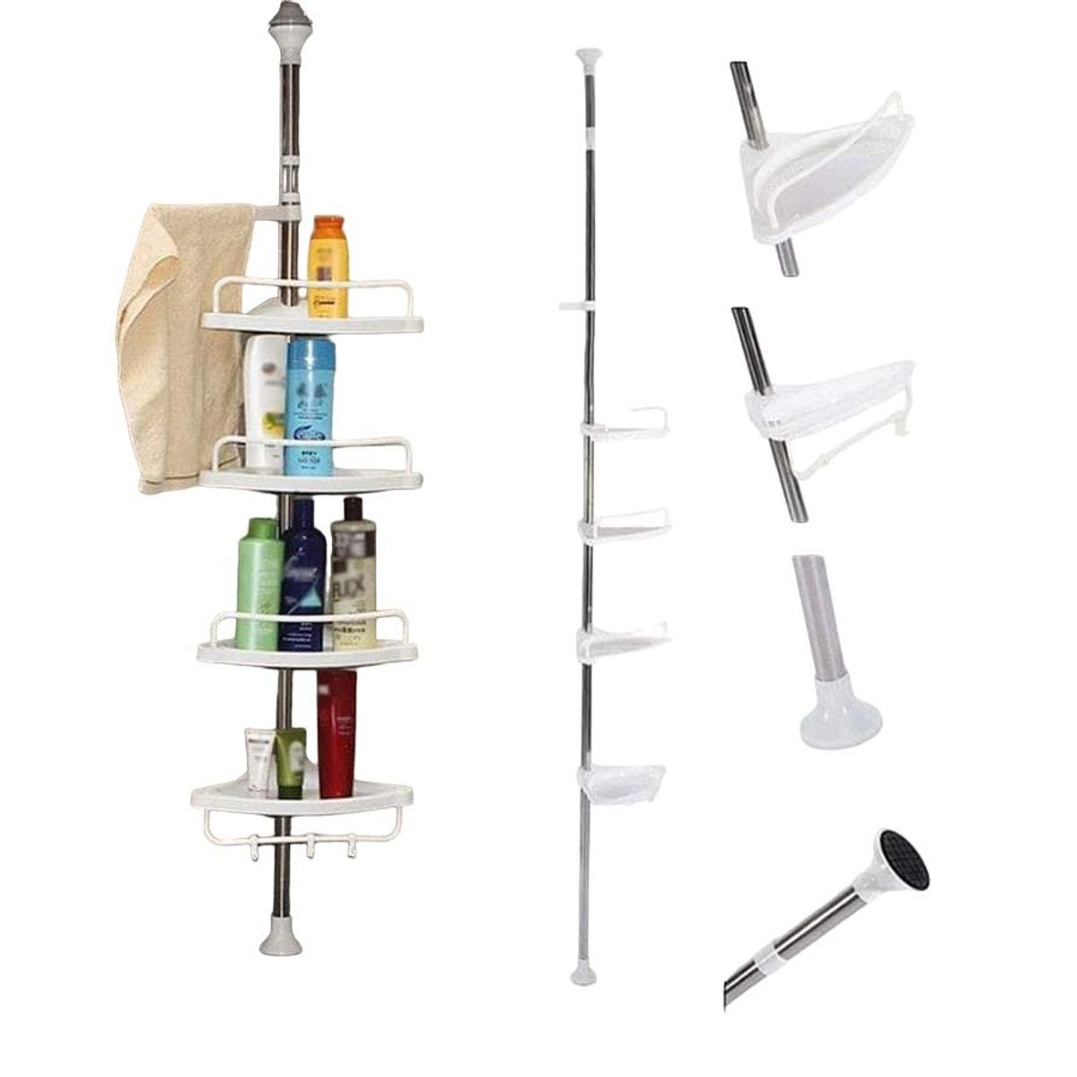 GENERICO - BAÑO AJUSTABLE CON ESTANTE DE ESQUINA MÚLTIPLE - 320 CM