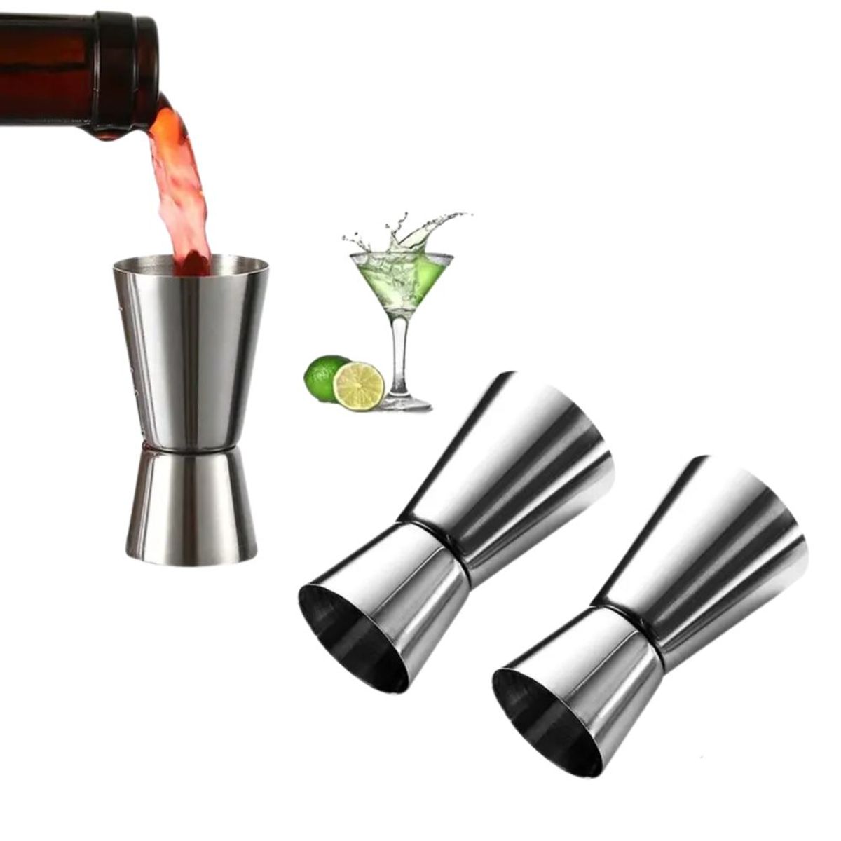 INSPIRA - Medidor de Acero Inoxidable 1 a 2 Onzas para Bar