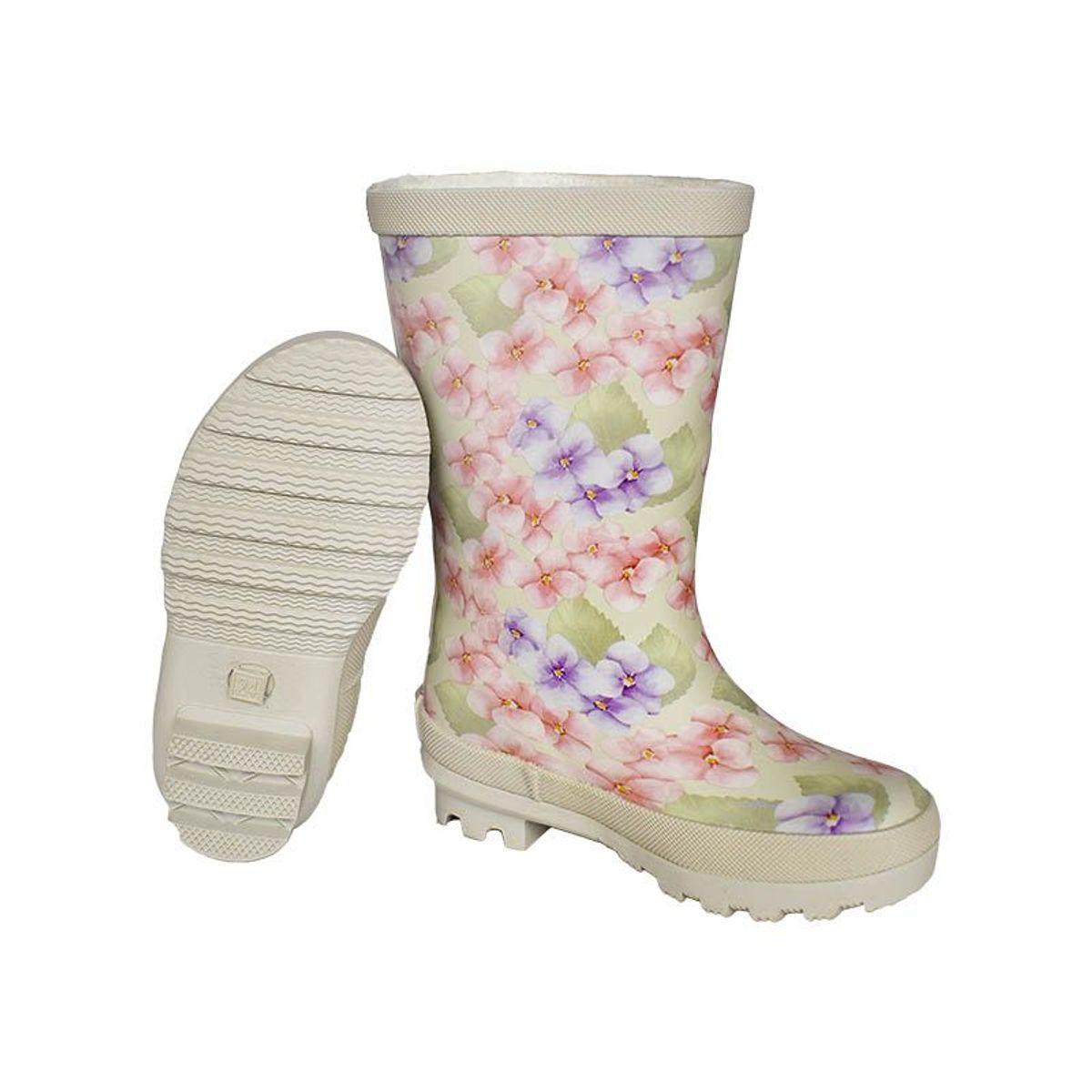 GENERICO - BOTAS DE LLUVIA  ACOLCHADAS FLOWER