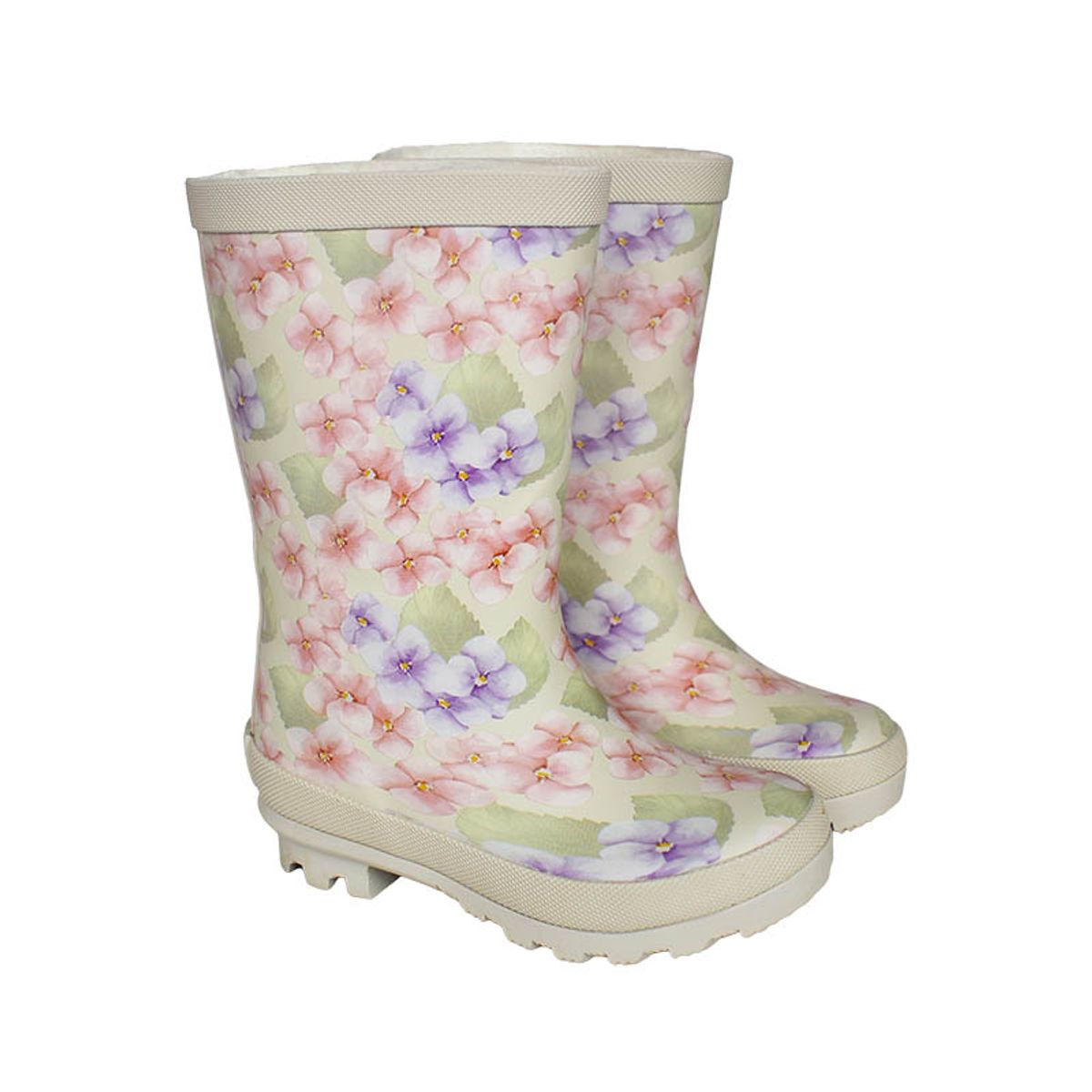 GENERICO - BOTAS DE LLUVIA  ACOLCHADAS FLOWER