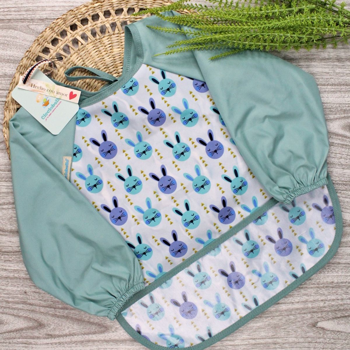 VARIOS - Mandil Babero Verde para Bebé Niño Cicciobello