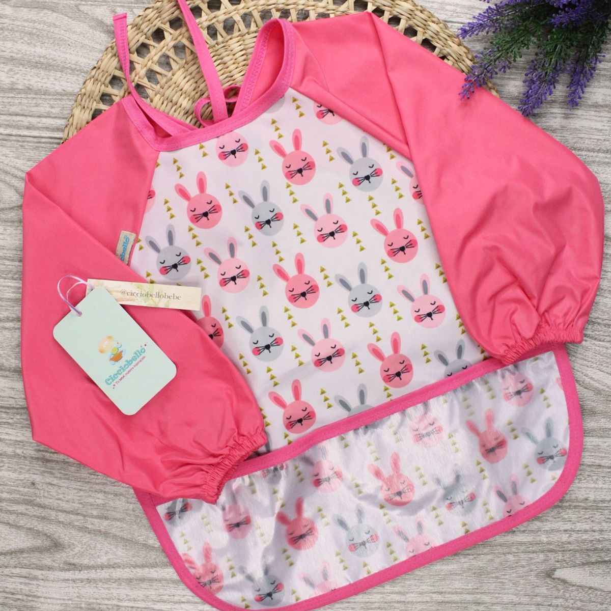 VARIOS - Mandil Babero Rosado para Bebé NIÑA Cicciobello