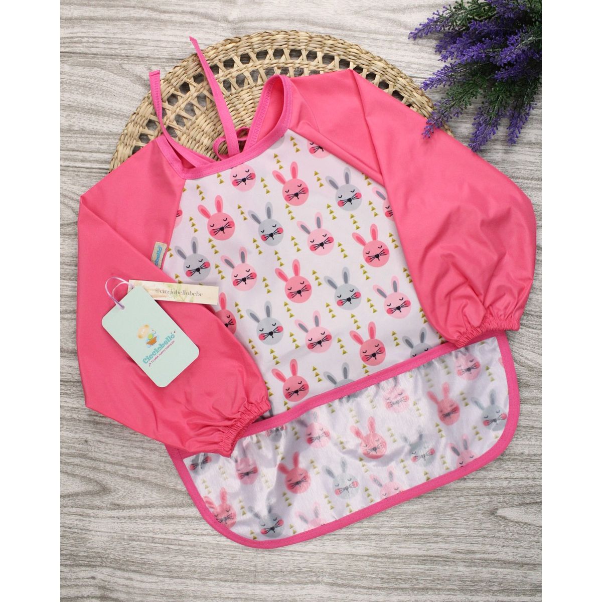 VARIOS - Mandil Babero Rosado para Bebé NIÑA Cicciobello