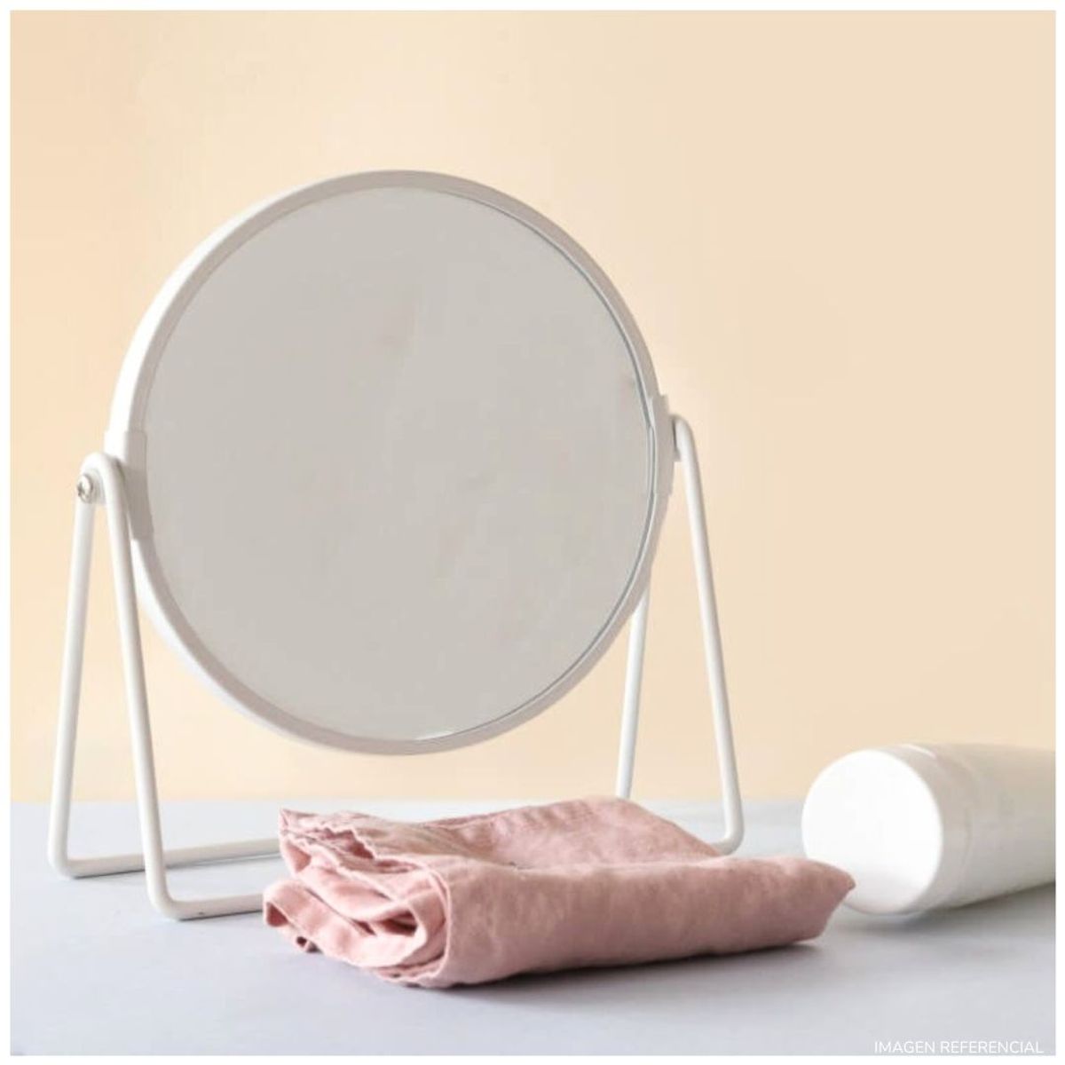 INSPIRA MARKET - Espejo circular retro aestethic blanco