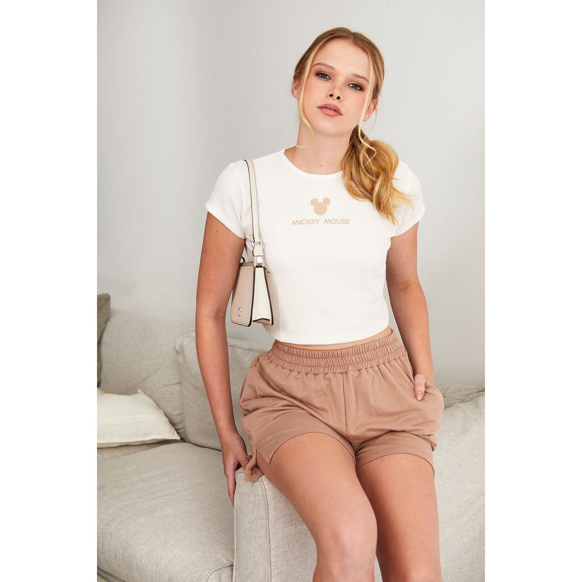 DISNEY - Crop Top Mickey Mouse Mujer