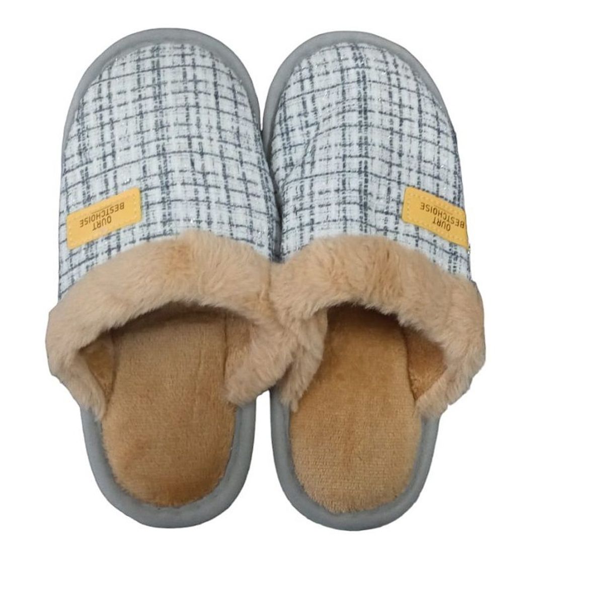 GENERICO - Pantuflas de terciopelo con peluche zapatos apeluchado