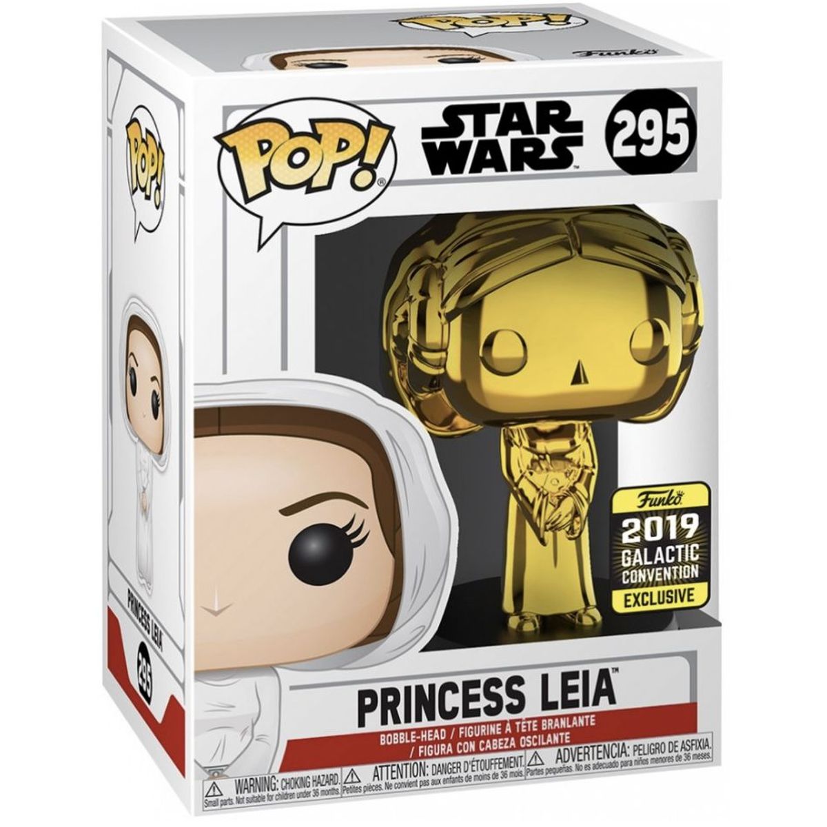 FUNKO - Princesa Leia Gold Exclusivo Funko Pop 295 Star Wars