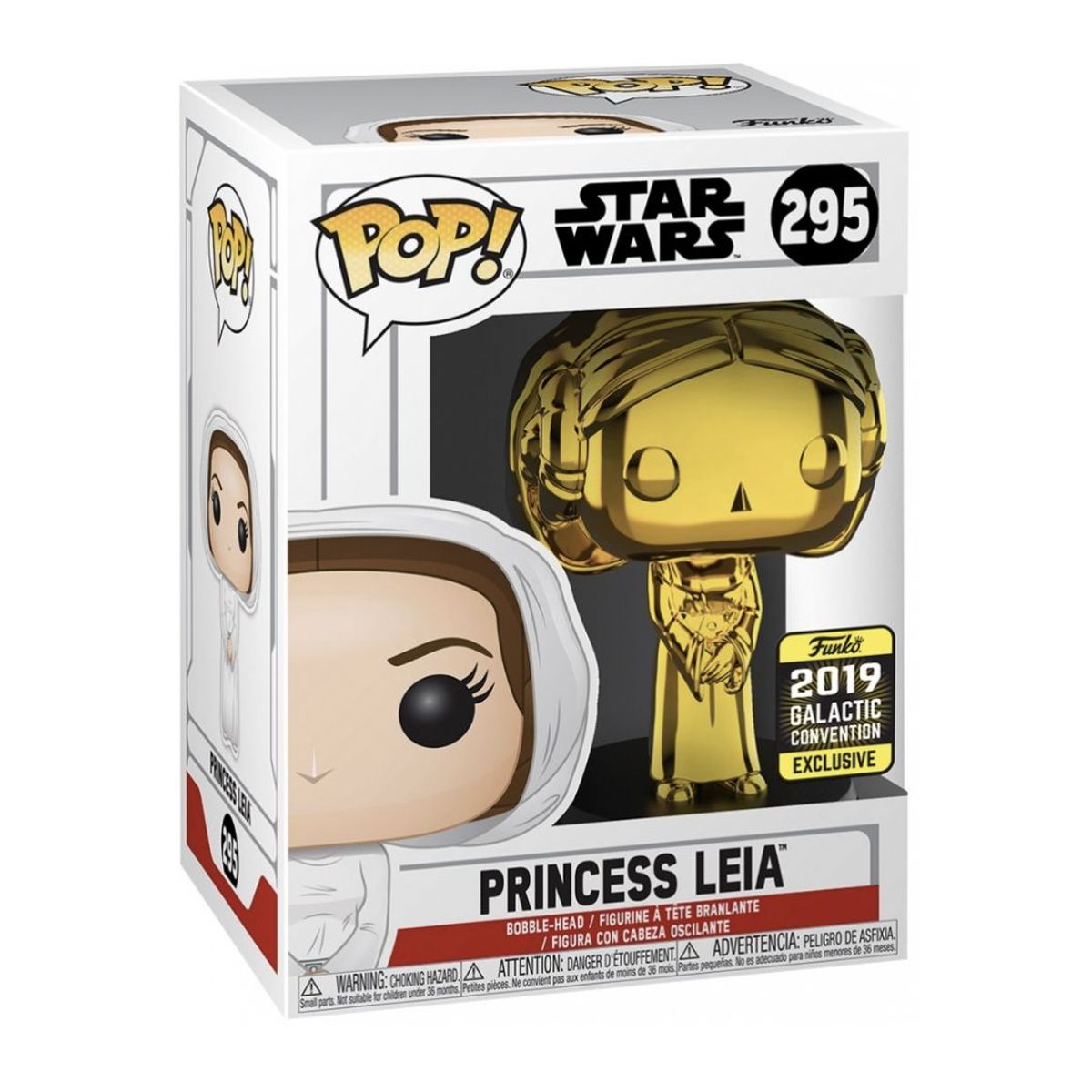 FUNKO - Princesa Leia Gold Exclusivo Funko Pop 295 Star Wars