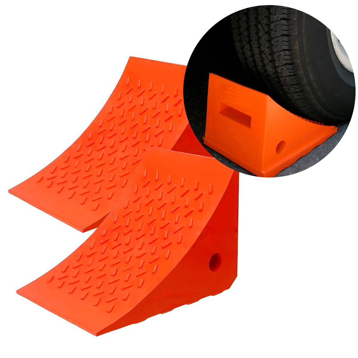 GENERICO - Taco de Seguridad Poliuretano 5Tn Naranja