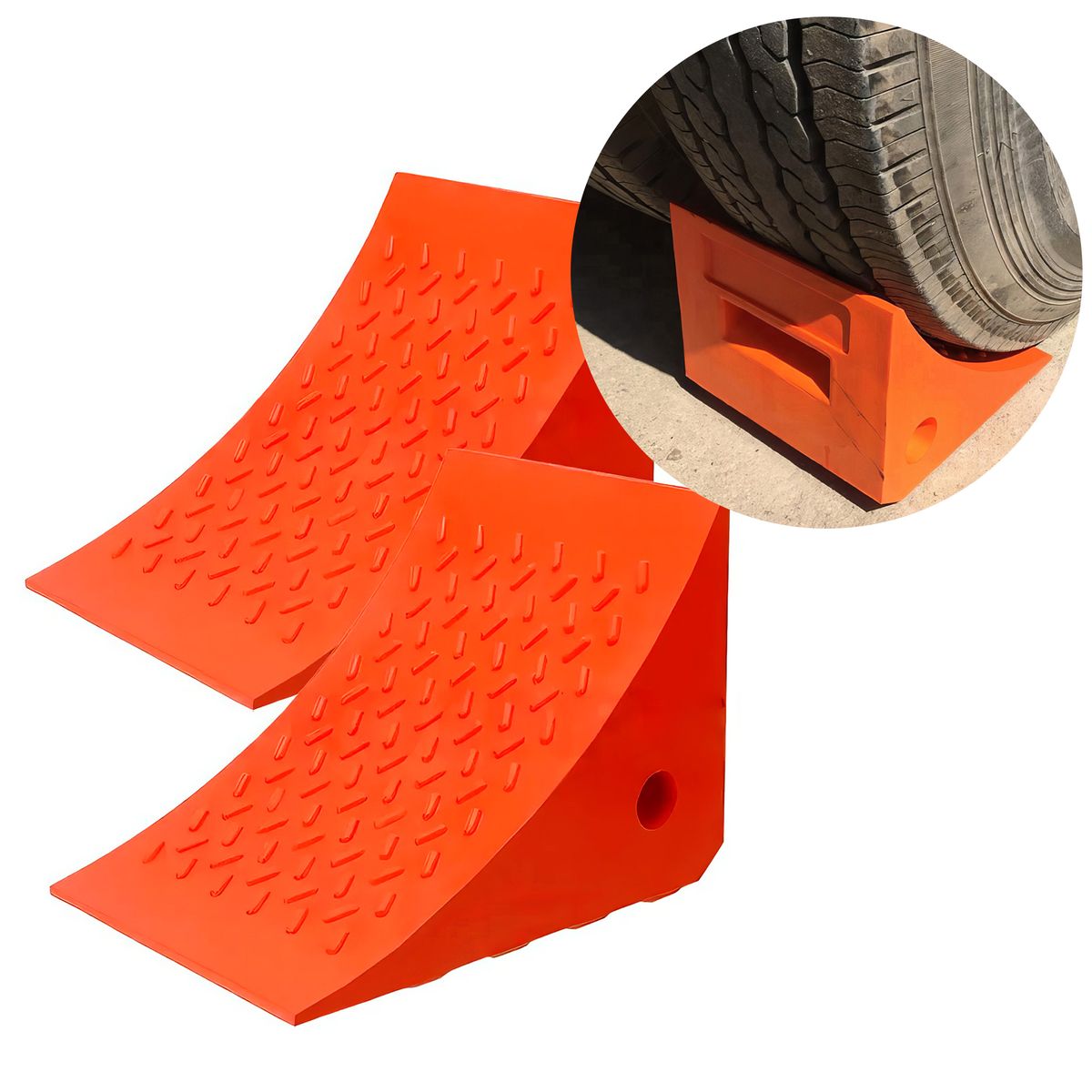 GENERICO - Taco de Seguridad Poliuretano 20Tn Naranja