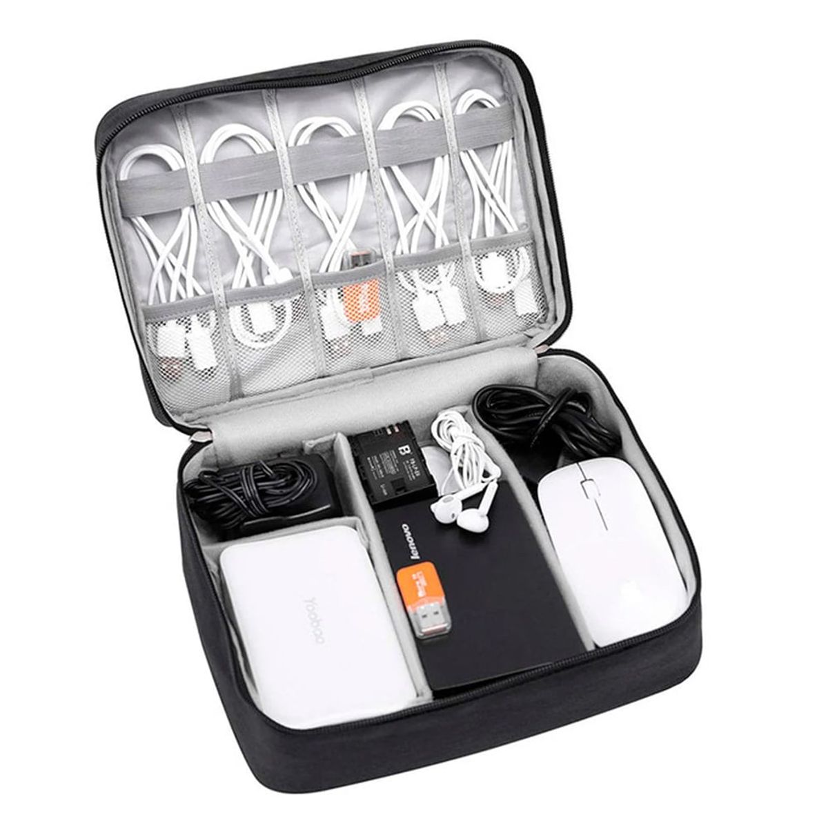 GENERICO - Estuche Organizador de Cables y Accesorios Impermeable Negro